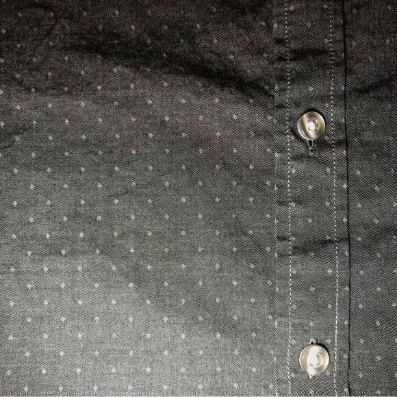 Michael Kors Slim Fit Pin Dot Long Sleeve Button Down in Grey Men’s L-16-34/35 - Picture 3 of 7
